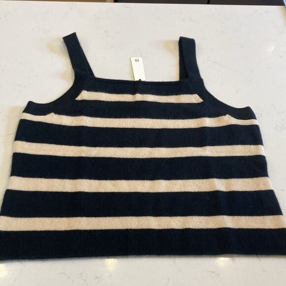 Banana Republic SET Square Neck Sweater Tank + Relaxed Cashmere Cardigan Striped - Picture 7 of 10